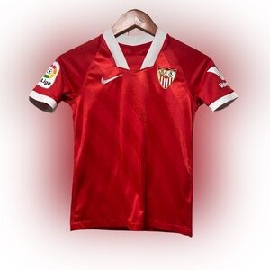 Sevilla FC Nike Dri-Fit Red Jersey Youth Kids Size Small #7 Tony López 2018-19